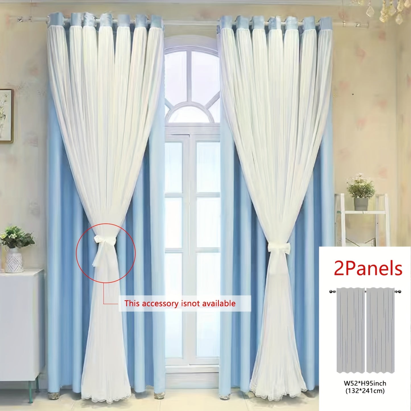 1panel One-layer Cloth One-layer Yarn Blackout Curtains, Modern Simple Style Decorative Curtains, Suitable For Living Room Bedroom Balcony Floating Window Partition Noise Reduction Romantic Curtains Home Decor