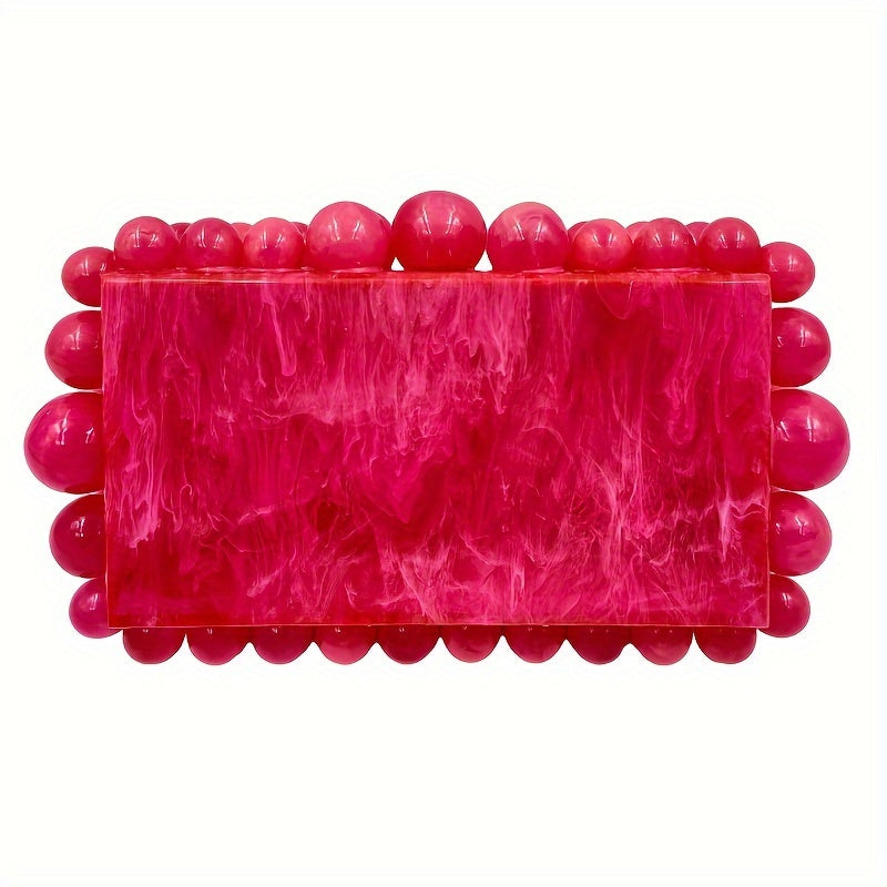 Fashion Acrylic Clutch Bag, Trendy Woven Dinner Bag, Women's Elegant Evening Banquet Wedding Purse