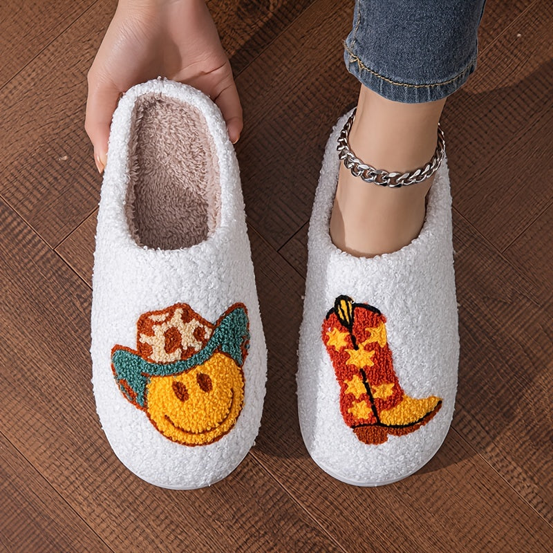 Cute Cartoon Plush Slippers - All-Season Comfort, Non-Slip Soft Sole, Cozy Indoor Footwear