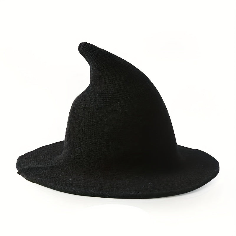 1pc Witchcraft Unisex Woolen Hat - Soft, Warm, and Stylish for Halloween Party, Daily Wear, and Gift Giving - Perfect for Costume Accessory and Fashion Statement