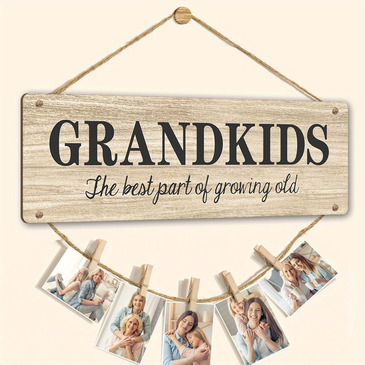 Heartfelt Connections - Grandparents Photo Holder, United in Love Design - Perfect Christmas or Birthday Gift for Grandma & Grandpa from Adoring Grandkids