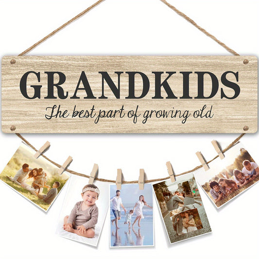 Heartfelt Connections - Grandparents Photo Holder, United in Love Design - Perfect Christmas or Birthday Gift for Grandma & Grandpa from Adoring Grandkids