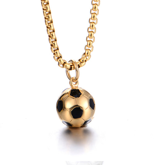 Men's World Cup Football Necklace Fashion Foreign Trade Titanium Steel Pendant Stainless Steel Wholesale Ornament