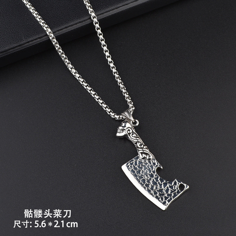 Trendy Titanium Steel Necklace Men's and Women's TikTok Disco Hip Hop Six-Pointed Star Pendant Sweater Chain Minimalist Hip Hop Ornament Wholesale