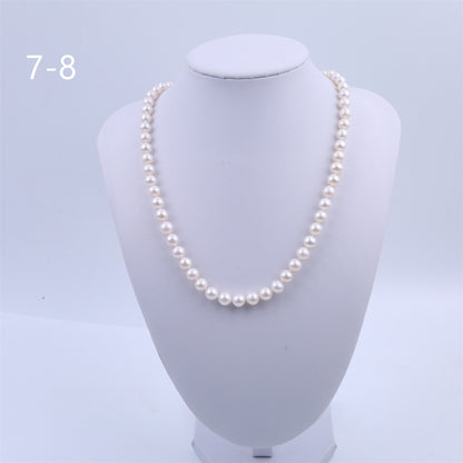 Zhuji Pearl in Stock Wholesale 7-10mm round Strong Light Fine Micro Flaw Pearl Mother Necklace Breeding Freshwater Treasure