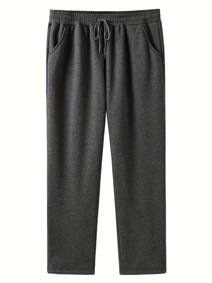 Plus Size Men's Comfortable Sports Casual Pants - Oversized Fashionable Design, Stretchy Fabric, Multiple Pockets, Perfect for Fall and Winter Seasons - Men's Clothing for Everyday Wear