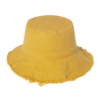 Foldable Cotton Sun Hat with Wide Brim: UV Protection, Comfort & Style - Unisex, Portable Streetwear Essential