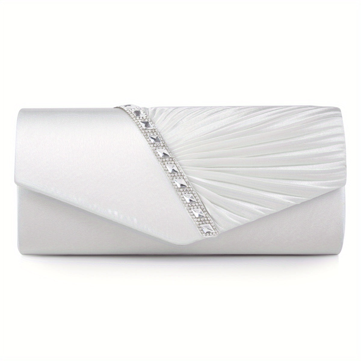 Glamorous Ruched Envelope Clutch Bag for Women - Luxury Flap Purse with Fashion-Forward Ruffles - Perfect for Wedding, Party & Prom Evening Events