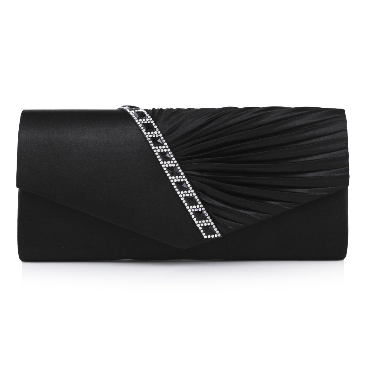 Glamorous Ruched Envelope Clutch Bag for Women - Luxury Flap Purse with Fashion-Forward Ruffles - Perfect for Wedding, Party & Prom Evening Events