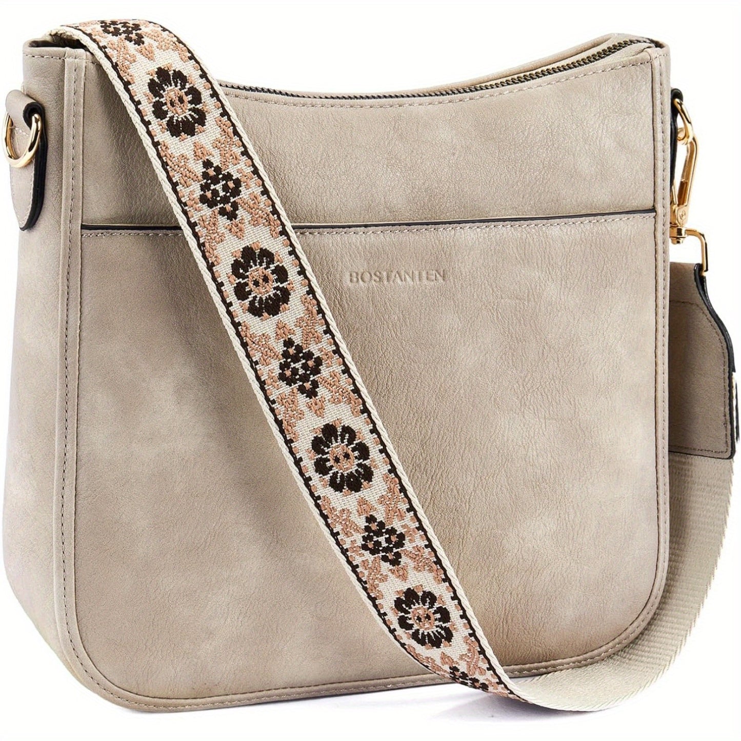 Women's Casual Design Crossbody Bag With Adjustable Shoulder Strap And Zipper Closure