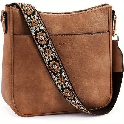 Women's Casual Design Crossbody Bag With Adjustable Shoulder Strap And Zipper Closure