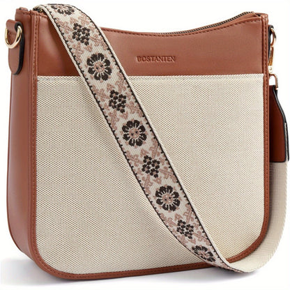 Women's Casual Design Crossbody Bag With Adjustable Shoulder Strap And Zipper Closure