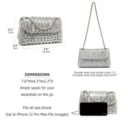 [Fast Arrival] Mini Chic Shoulder Bag - Elegant Small Chain Evening Clutch Handbag for Women - Stylish, Compact, and Versatile Accessory for Any Occasion