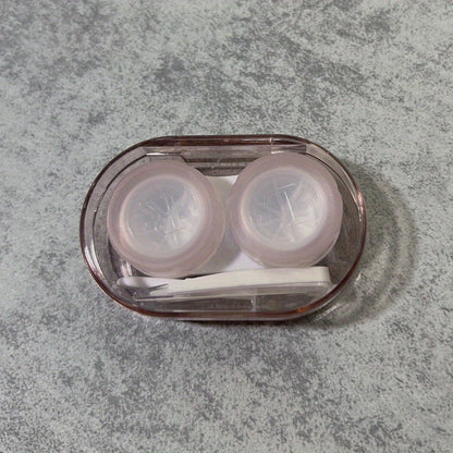 1pc Compact Contact Lens Case - Portable, Stylish & Durable Plastic Storage Box for Men