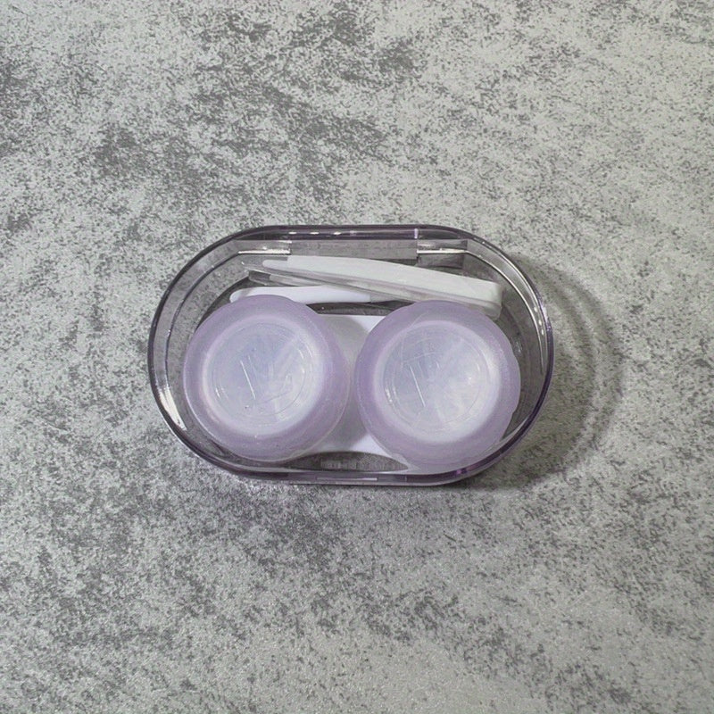 1pc Compact Contact Lens Case - Portable, Stylish & Durable Plastic Storage Box for Men