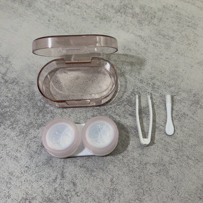 1pc Compact Contact Lens Case - Portable, Stylish & Durable Plastic Storage Box for Men