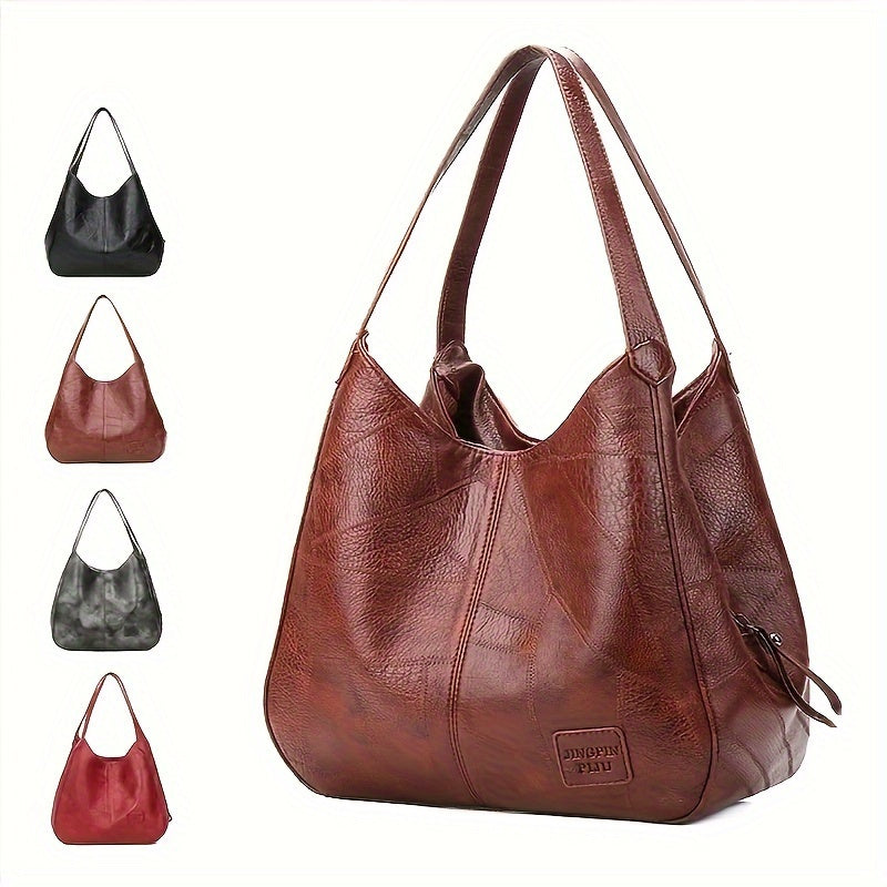 [Fast Arrival] Luxurious Women's Top Handle PU Leather Tote - Spacious Commuter Bag for Work Travel with Large Capacity and Stylish Satchel Design - Durable and Versatile Handbag for Daily Use