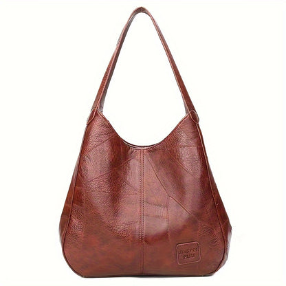 [Fast Arrival] Luxurious Women's Top Handle PU Leather Tote - Spacious Commuter Bag for Work Travel with Large Capacity and Stylish Satchel Design - Durable and Versatile Handbag for Daily Use