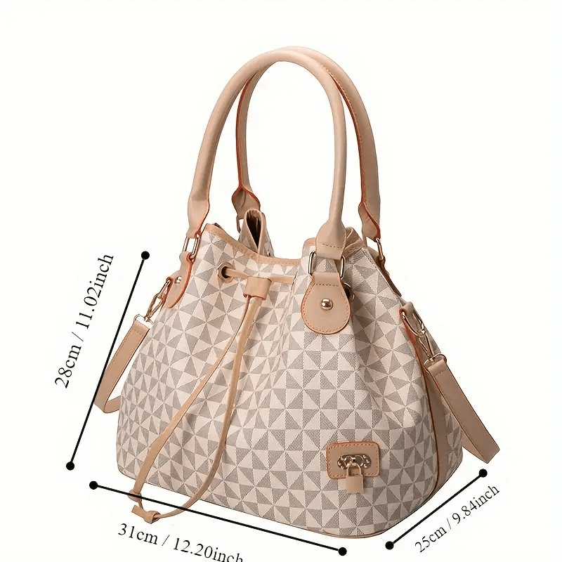 [Fast Arrival] Stylish Multi-Function Women's Bucket Bag, Drawstring Crossbody Purse with Adjustable Strap, Spacious Interior