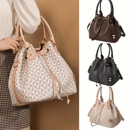 [Fast Arrival] Stylish Multi-Function Women's Bucket Bag, Drawstring Crossbody Purse with Adjustable Strap, Spacious Interior