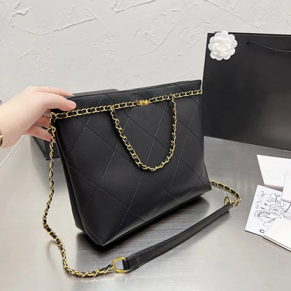 5A New Color Designer Shopping Crossbody Diamond Lattice Soft Shoulder Bag Gold Ball Woc Chain Flap Leather Cowhide Hasp Belts Handle Bags Channel 20cm 17cm