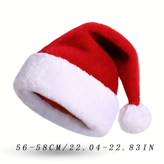 1pc Y2K Style Thickened Long Plush Christmas Hat - Breathable, Enlarged, Soft, and Warm Winter Hat for Christmas Decoration - Fun and Festive Holiday Accessory