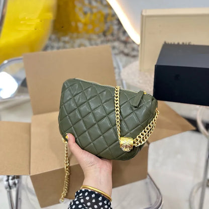 5A New Color Designer Shopping Crossbody Diamond Lattice Soft Shoulder Bag Gold Ball Woc Chain Flap Leather Cowhide Hasp Belts Handle Bags Channel 20cm 17cm