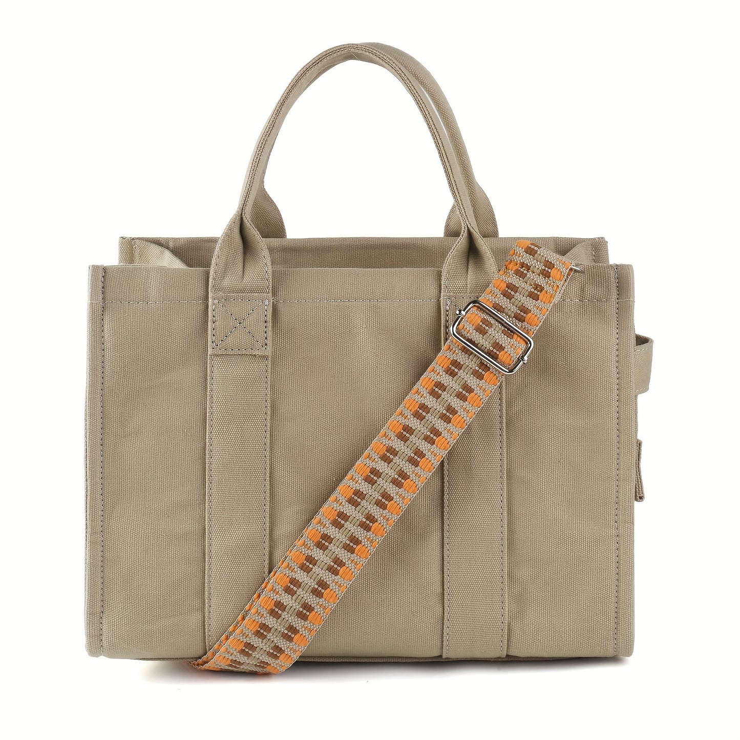 Stylish Women's Canvas Tote Bag with Adjustable Strap - Fashionable, Casual, and Perfect for Outdoor Use