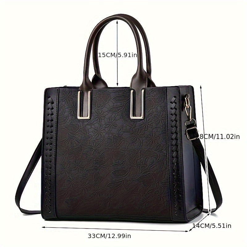 New Lace Embossed Large Capacity Soft Shoulder Oblique Span Multi-layer Texture Foreign Style Women's Bag