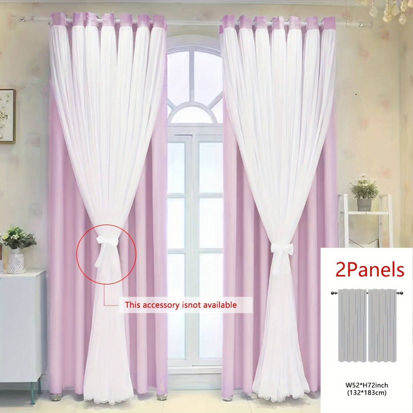 1panel One-layer Cloth One-layer Yarn Blackout Curtains, Modern Simple Style Decorative Curtains, Suitable For Living Room Bedroom Balcony Floating Window Partition Noise Reduction Romantic Curtains Home Decor