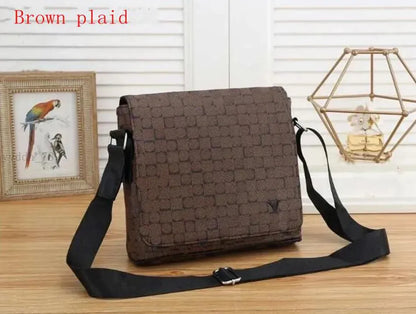 Fashion Mens print Shoulder Bags Man Genuine Leather Briefcases Bolsas Messenger Bag Wedding Dress business Crossbody Bag Handbags