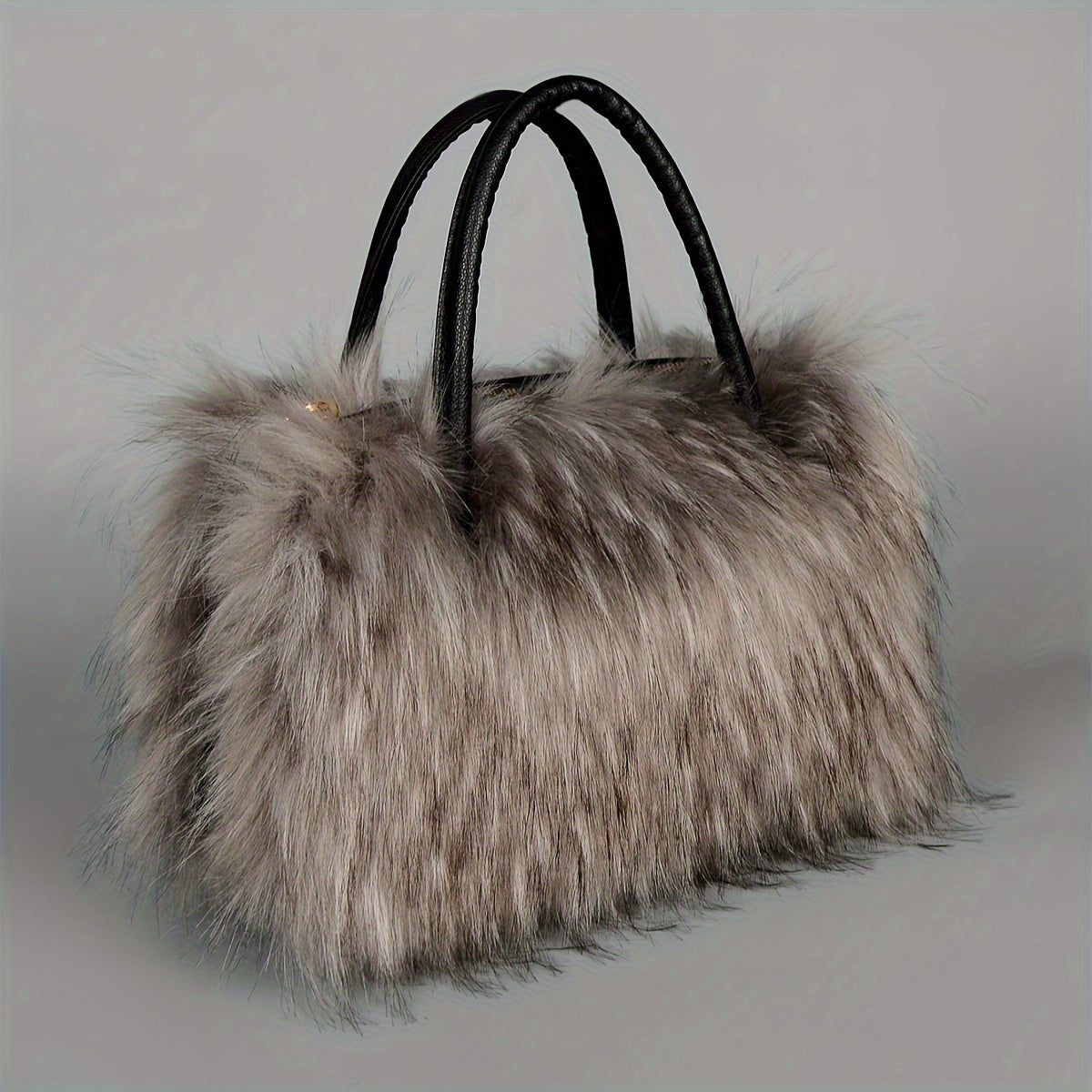 Luxurious Soft Faux Fur Tote Bag for Women - Spacious, Stylish, and Versatile Handbag with Zipper Closure, Detachable Clutch, and Easy Care - Perfect for Shopping, Travel, and Daily Use