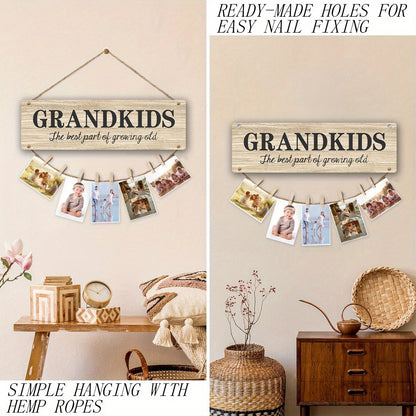 Heartfelt Connections - Grandparents Photo Holder, United in Love Design - Perfect Christmas or Birthday Gift for Grandma & Grandpa from Adoring Grandkids