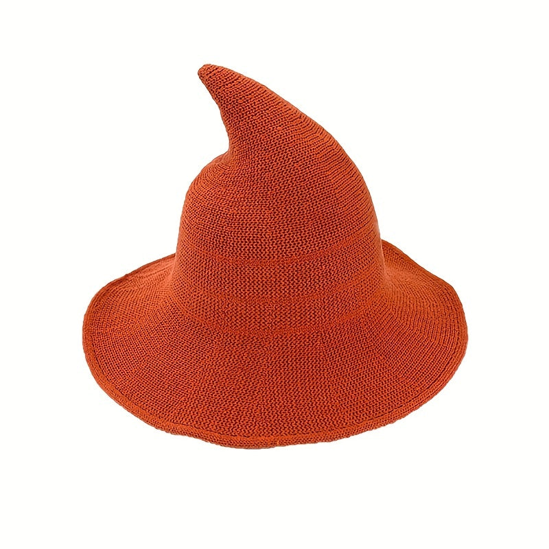 1pc Witchcraft Unisex Woolen Hat - Soft, Warm, and Stylish for Halloween Party, Daily Wear, and Gift Giving - Perfect for Costume Accessory and Fashion Statement