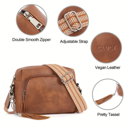 Stylish Vegan Leather Crossbody Handbags for Women - Adjustable Wide Strap, Comfortable, Spacious, and Trendy Purses with Multiple Compartments - Perfect for Daily Use, Travel, and Outdoor Activities