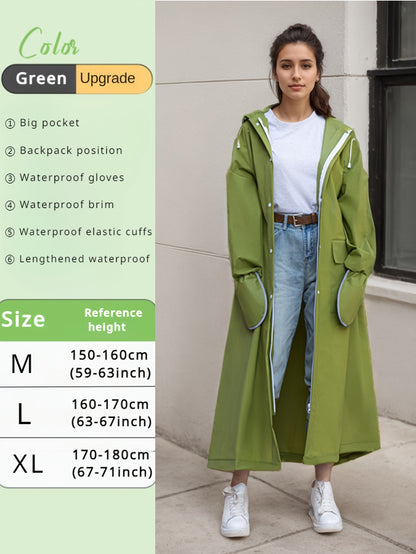 Fashion Waterproof Raincoat Travel And Cycling Rain Coat Multi Functional Thickened Waterproof Rain Coat Outdoor Poncho Women's Raincoats