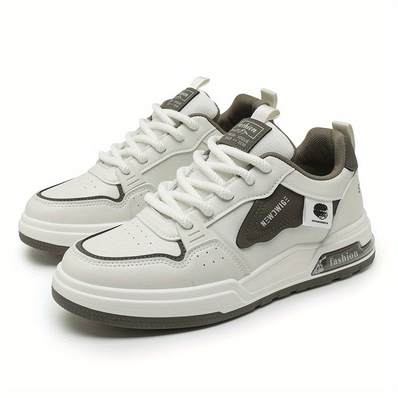 Men's Skate Shoes With Good Grip, Breathable Lace-up Air Cushioned Sneakers, Men's Footwear