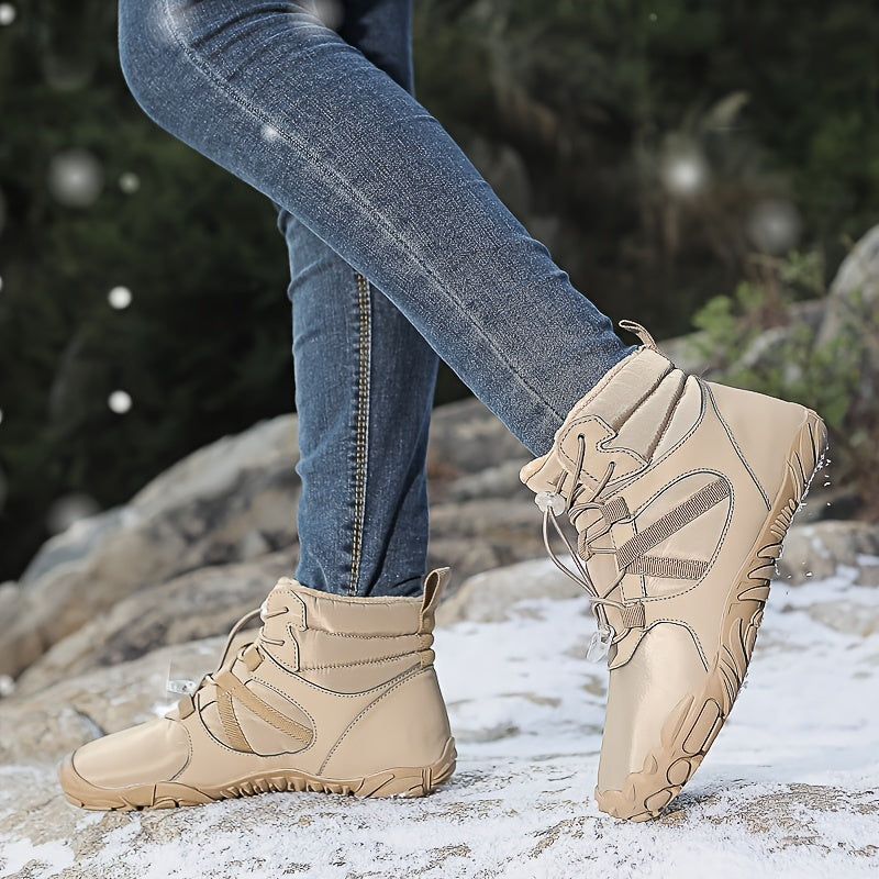 Winter Snow Boots - Warm, Fleece-Lined, Anti-Slip with Adjustable Buckle for Men & Women