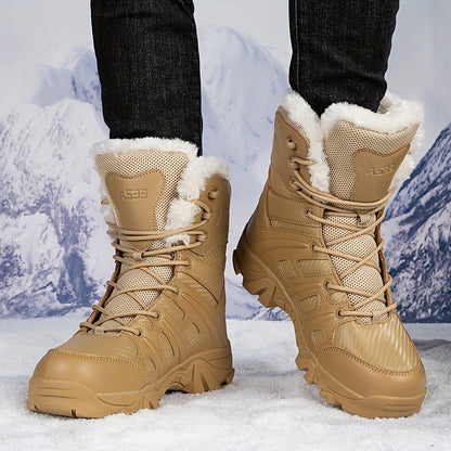 Men's New Suede Thickened High-top Boots Are Stylish And Versatile With Warm And Abrasion-resistant Snowshoes