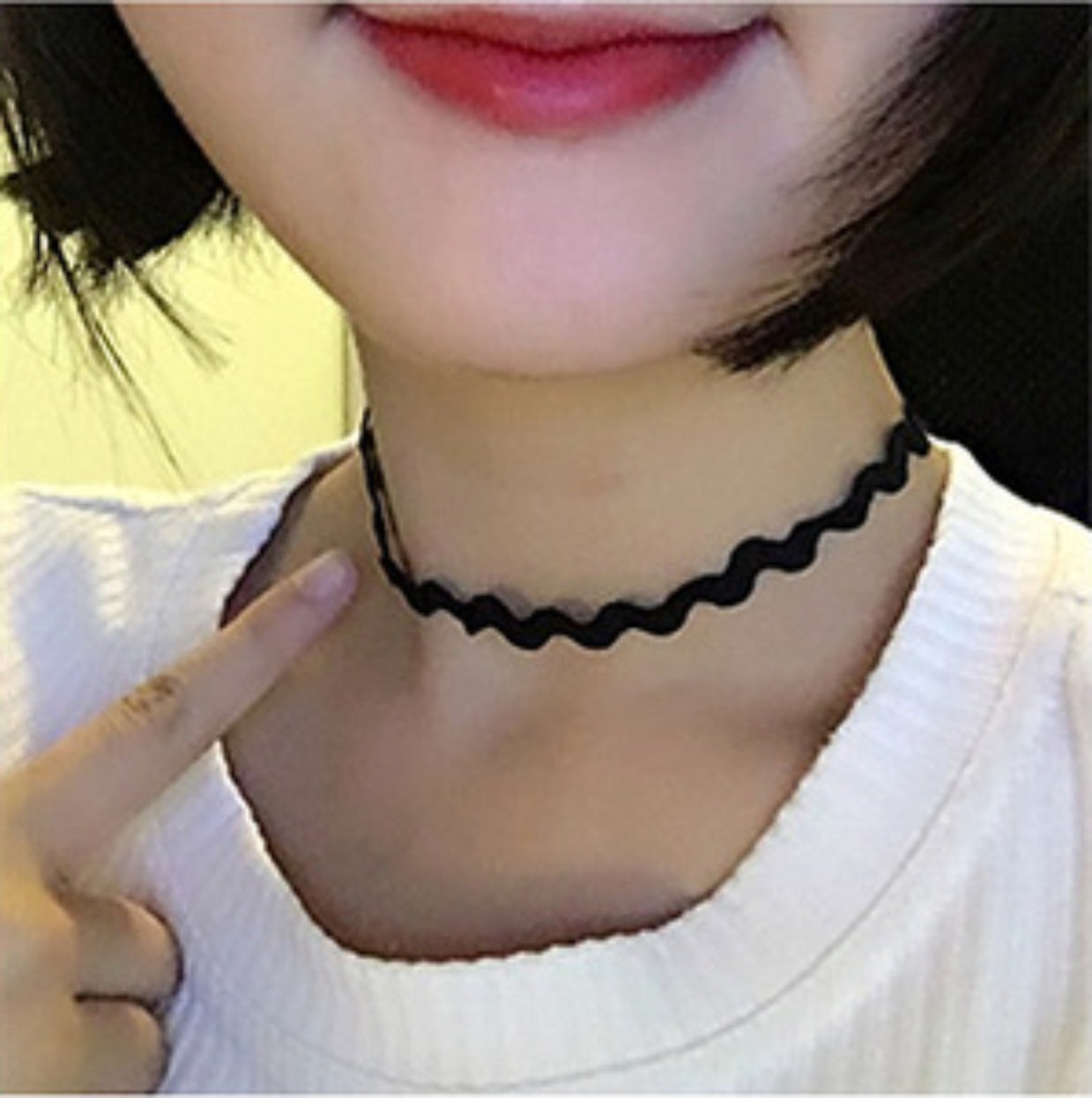 vakkv  Cross-Border New Lace Retro Clavicle Chain Tassel Choker Gothic Necklace Lolita Necklace Suit Collar for Women