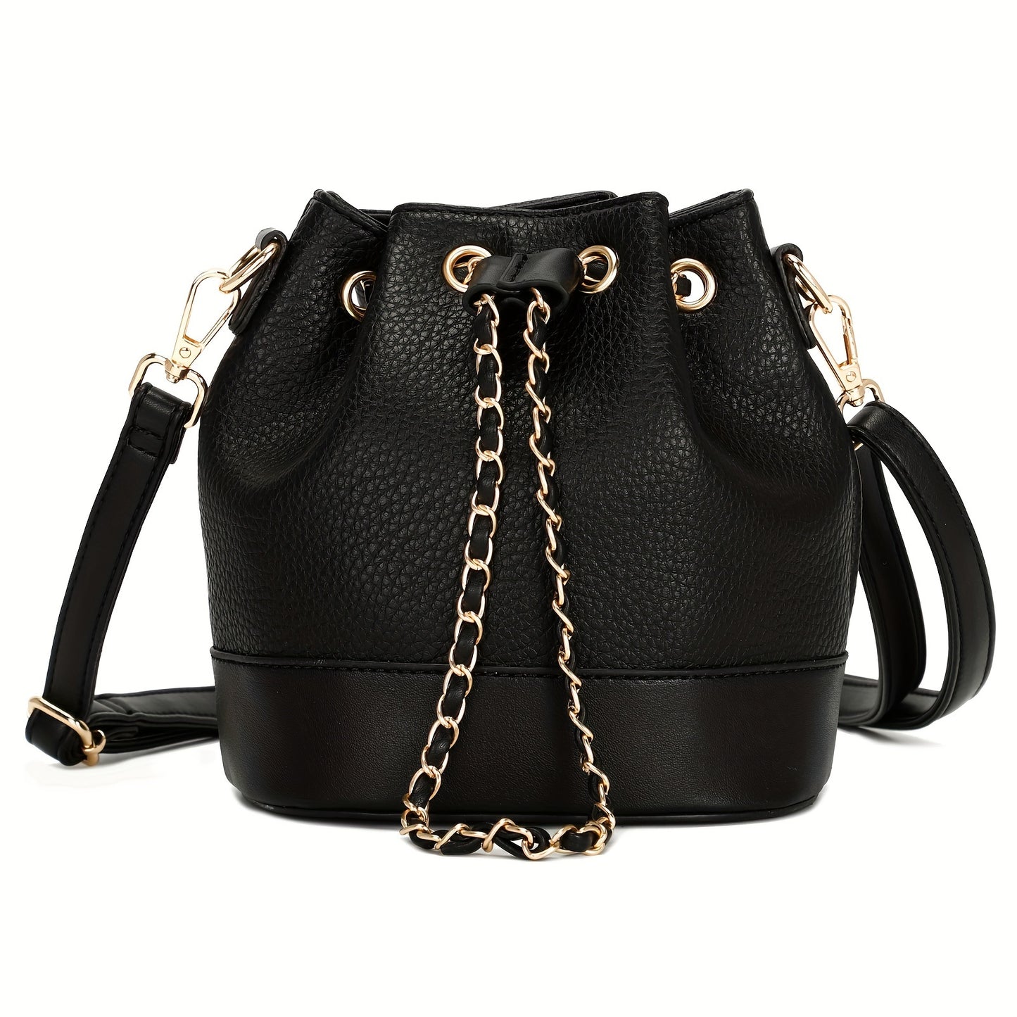 [Fast Arrival] Vegan Leather Cross Body Bag for Women - LA TERRE Adjustable Shoulder Strap Bucket Bag Purses