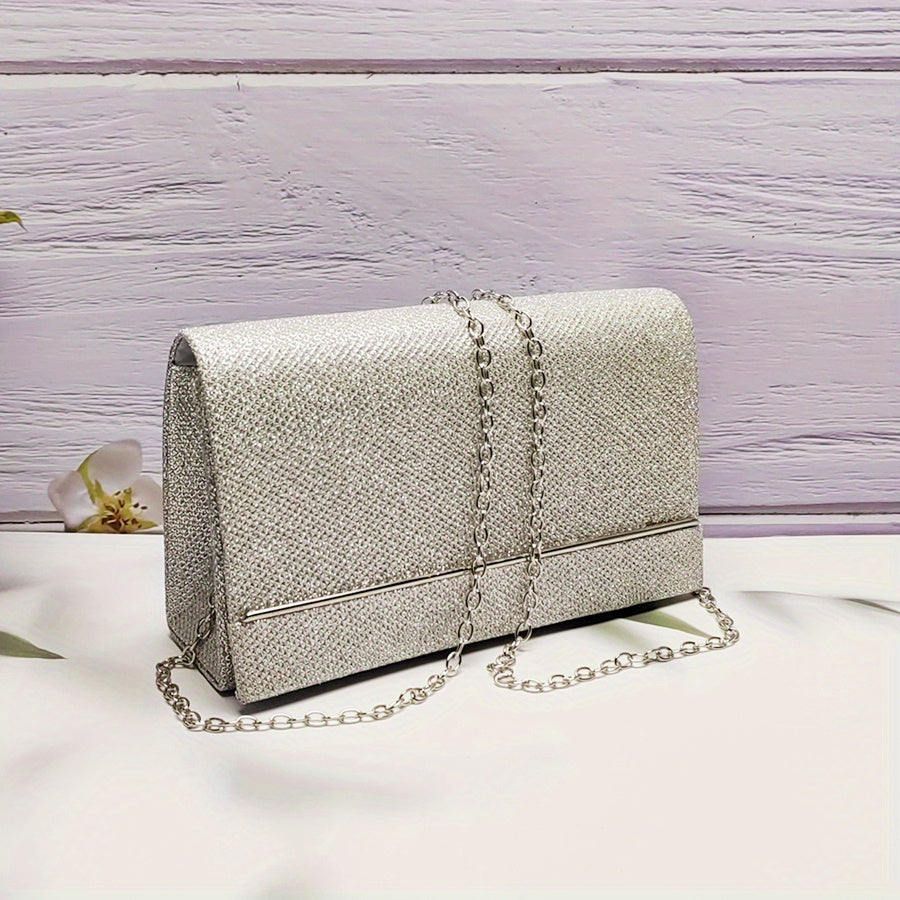 Clutch Bag Evening Party Bag, Glitter Small Purse With Detachable Chain Strap, Any Prom Clutch Wallet ! For Carnaval Use