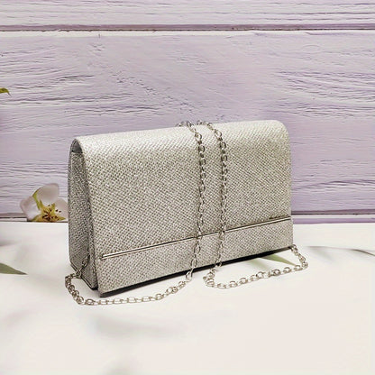 Clutch Bag Evening Party Bag, Glitter Small Purse With Detachable Chain Strap, Any Prom Clutch Wallet ! For Carnaval Use