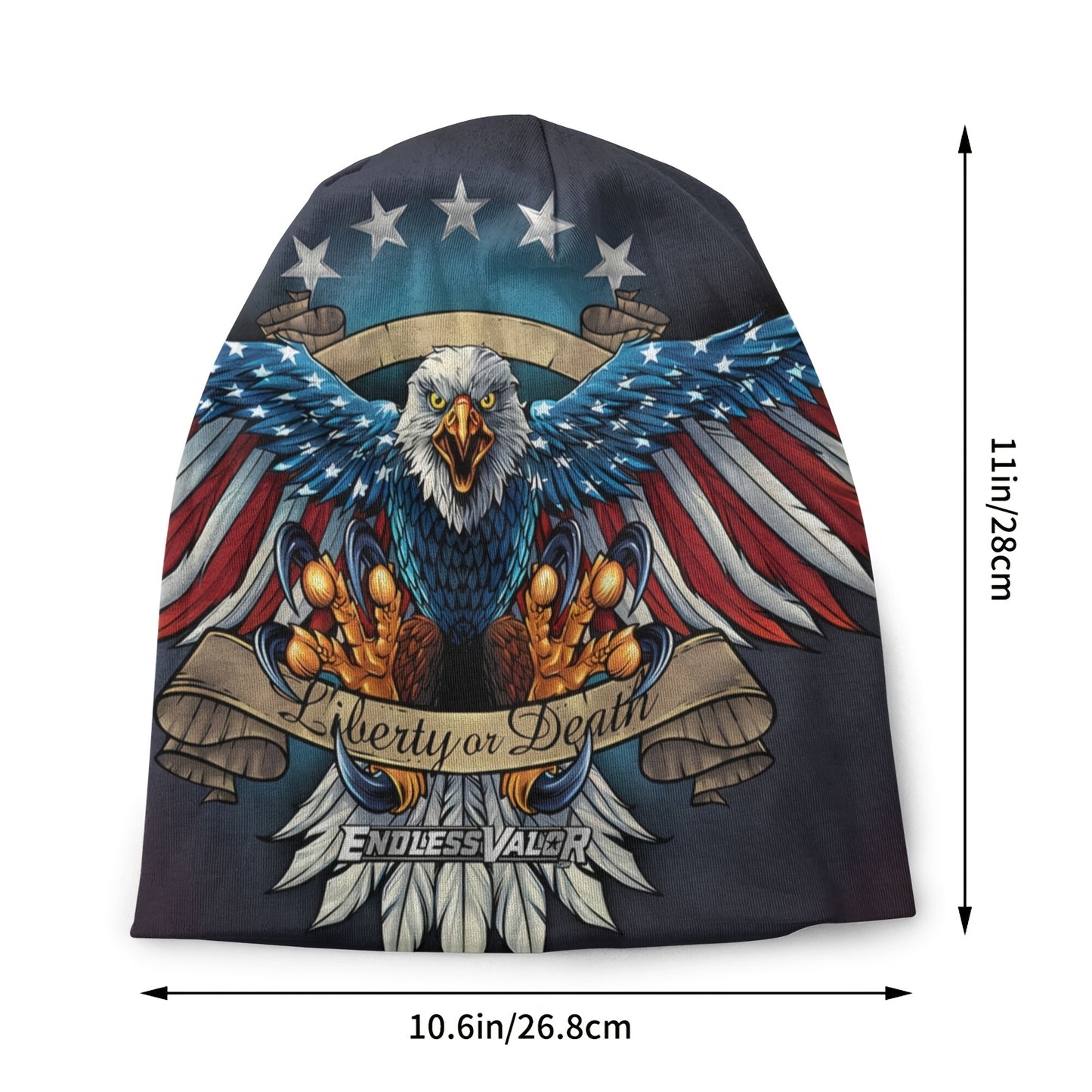 1pc Eagle Windproof Skullies Beanie - Ultra-Thin, Windproof, Fashion Design for Autumn and Spring Outdoor Activities - Patriotic US Flag Wings Design, Ideal Gift for Friends and Family