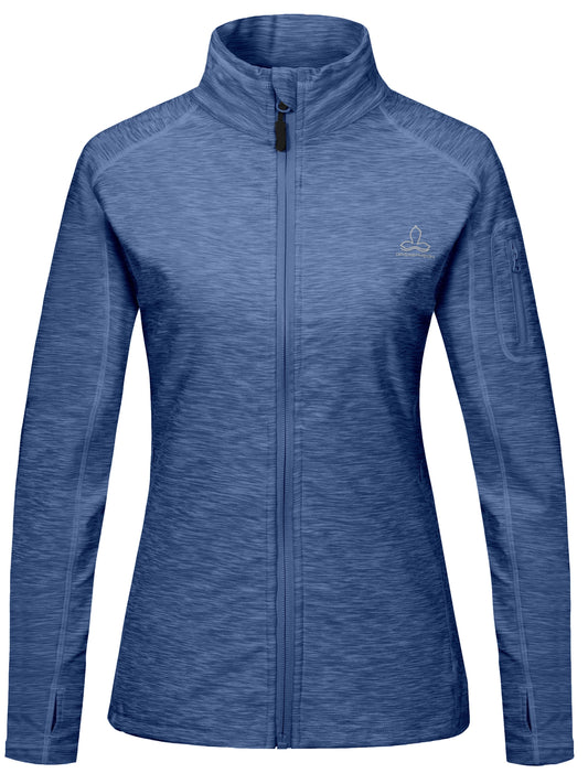 Womens Sporty Solid Color Zipper Jacket - Stylish Long Sleeves, Breathable Running Activewear for CasualAthleisure Wear - Durable Zipper, Ideal for Fitness Enthusiasts