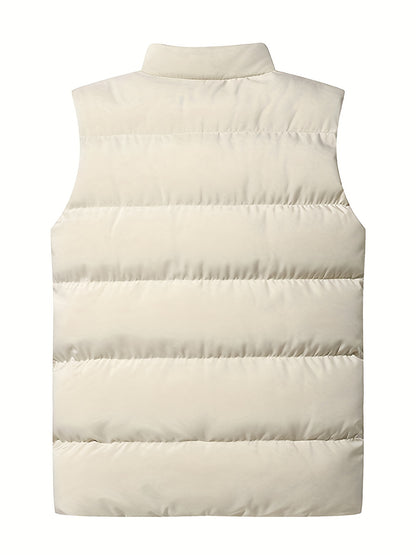 Mens Quilted Insulated Down Vest - Sleeveless Puffer Style for Ultimate Warmth - Zippered Pockets perfect for Winter Sports & Travel Adventures