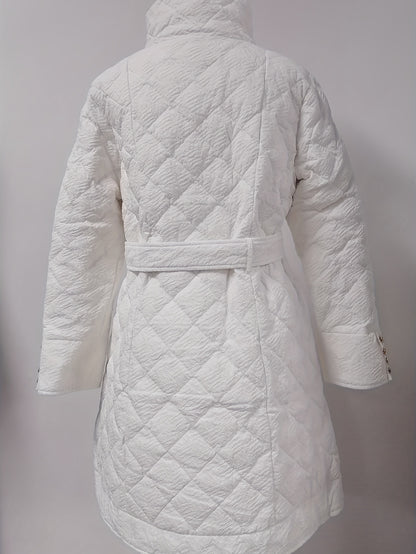 Elegant Coat - Classic Button Front Closure, Elegant High Neck Design, Long Sleeve, Solid Color - Designed Exclusively for Women, Perfect for Everyday Outerwear and Special Occasions
