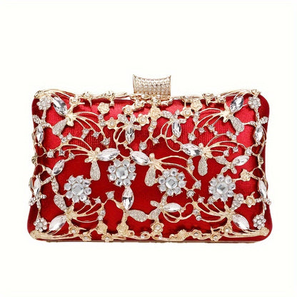 Glamorous Sparkling Rhinestone Evening Bag - Classic & Stylish Banquet Handbag for Women - Durable Formal Purse Perfect for Weddings, Parties & Proms - A Fashion Statement for Special Occasions