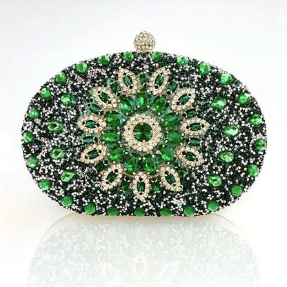 Glamorous Sunflower Rhinestone Clutch Bag - Sparkling Luxury for Evening Parties, Cocktail Dinners, Weddings & Festivals - A Durable, Versatile Handbag for Carnaval and Music Events