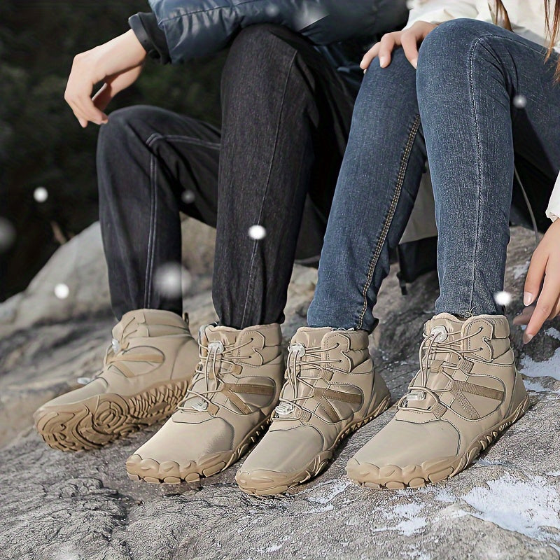 Winter Snow Boots - Warm, Fleece-Lined, Anti-Slip with Adjustable Buckle for Men & Women